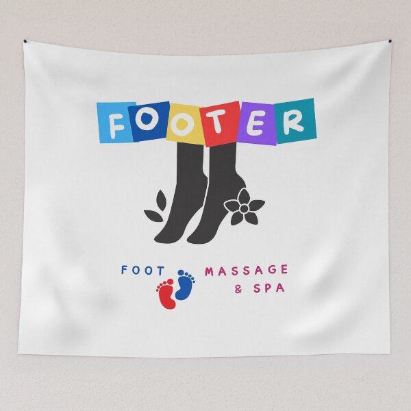 Item preview, Foot massage and foot spa logo designed and sold by WhiteDoveArt.