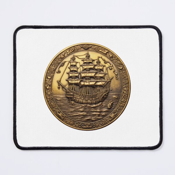 Item preview, Pirate coin | Fantasy coin | Medieval coin | Pirate sailboat | Pirate treasure | Black Spot 17 designed and sold by Yaremchuk.
