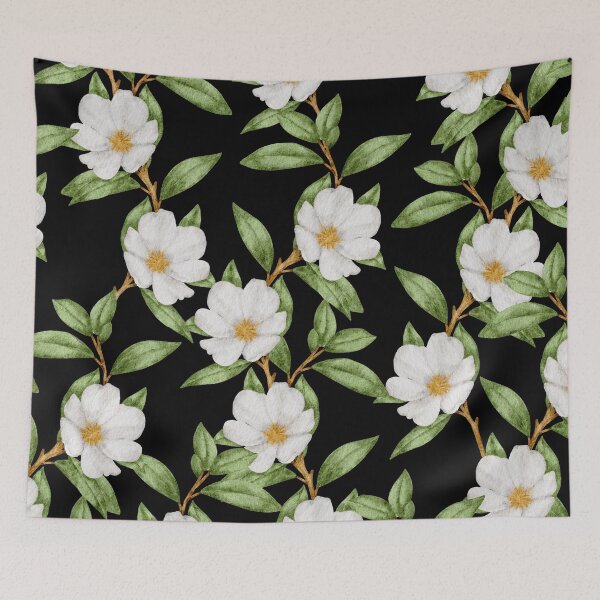 Item preview, White Floral Home #1 designed and sold by Asmaa Abdul-Azim.