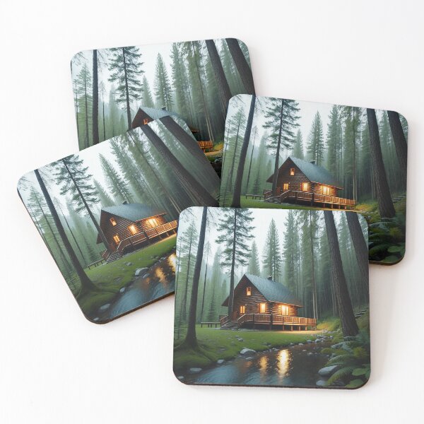 Item preview, a cabin in a forest 5 designed and sold by Tcrom97.