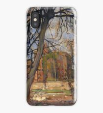 HD Spring Sun (Lentezon) Castle Ruin Brederode, by Piet Mondrian 1909 HIGH DEFINITION iPhone Case