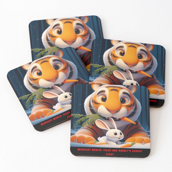 Item preview, Midnight Munch: Tiger and Rabbit’s Carrot Feast designed and sold by rkor1984.
