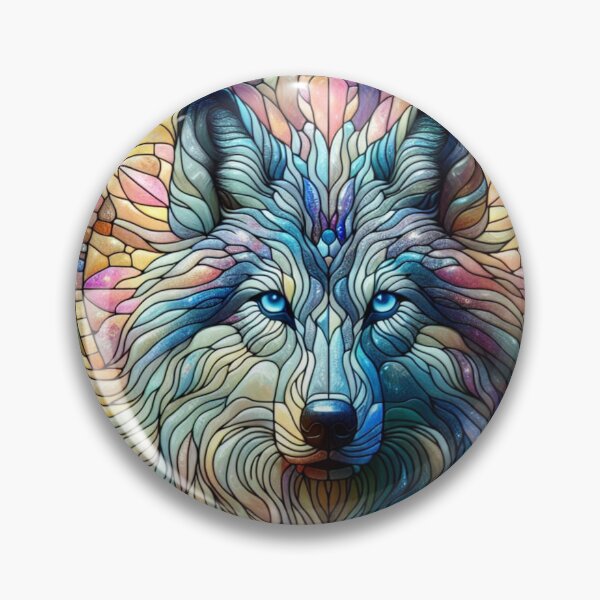 Item preview, Wolf stain glass  designed and sold by Melissa Salazar.