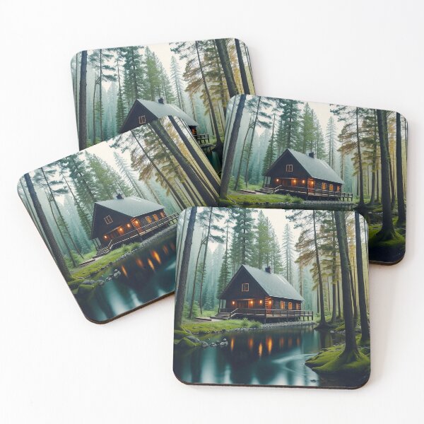 Item preview, a cabin in a forest 9 designed and sold by Tcrom97.