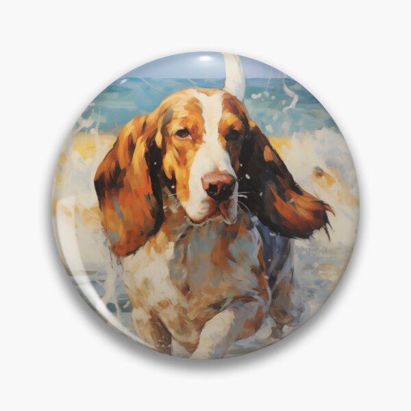 Item preview, Basset Hound on the Beach (Painting) designed and sold by Samuelsboro.