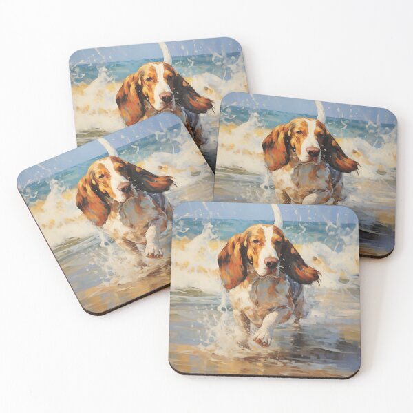 Item preview, Basset Hound on the Beach (Painting) designed and sold by Samuelsboro.