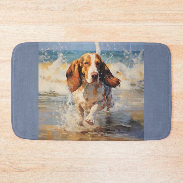 Item preview, Basset Hound on the Beach (Painting) designed and sold by Samuelsboro.