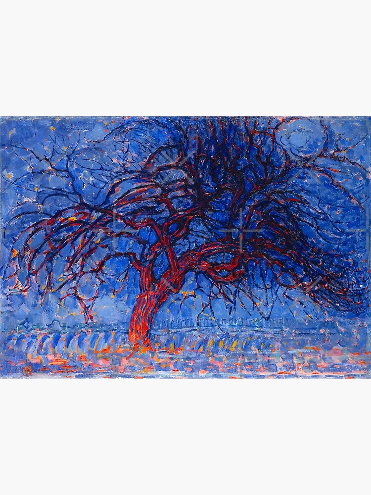 Piet Mondrian Painting 1908 Avond Evening Red Tree Greeting Card - View #11