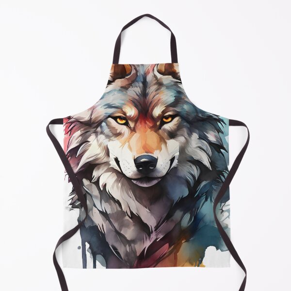 Item preview, Vivid Power: Watercolor Wolf Face Logo designed and sold by Blizoura.