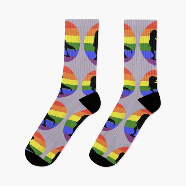 Item preview, Pride Dino Silhouette Rainbow Lgbtq Flag designed and sold by MomentumCloset.
