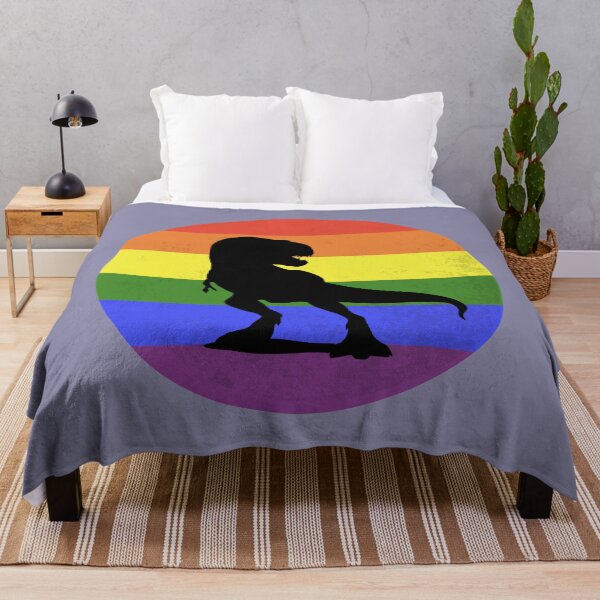 Item preview, Pride Dino Silhouette Rainbow Lgbtq Flag designed and sold by MomentumCloset.