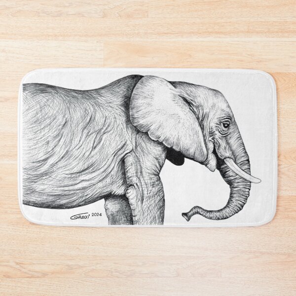 Item preview, Elephant In Black and White designed and sold by GDGCreations.