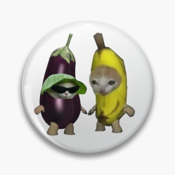 Item preview, Eggplant & Banana cat designed and sold by KittyNTinyMitty.