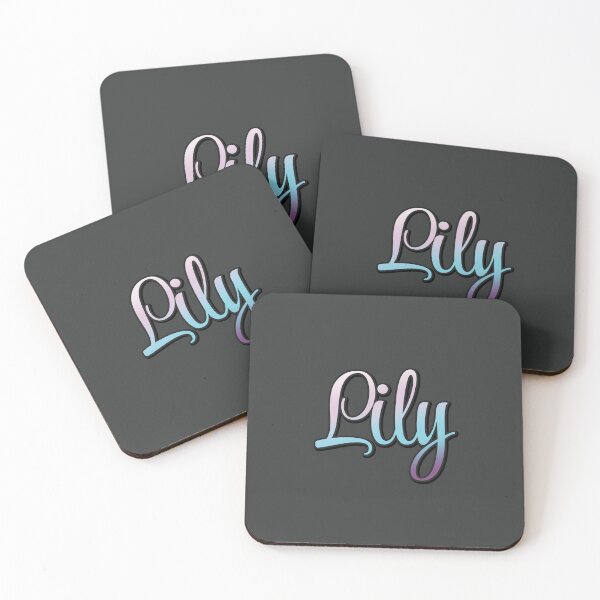 Item preview, Pretty Script Lily Tyographic Name in Cool Colors designed and sold by AloraDawnEve.