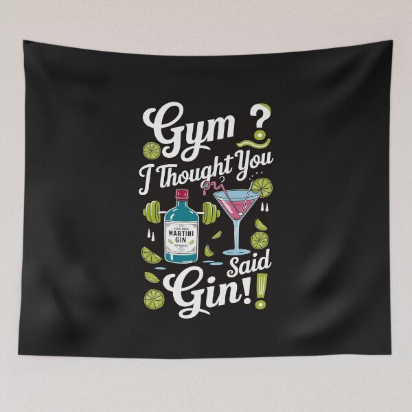 Item preview, ''Gym ? I Thought you Said Gin!'' Cute Humor Funny Sarcastic Gym T-Shirt designed and sold by Witty Shirts.