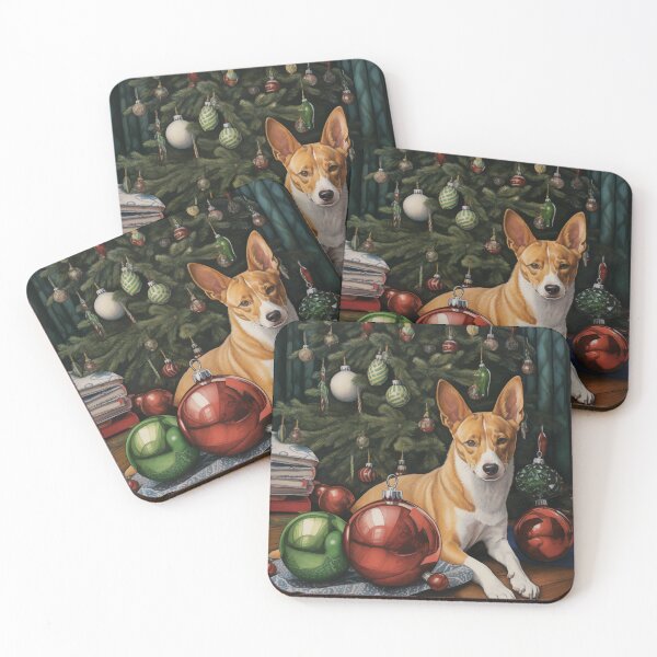 Item preview, Christmas Basenji designed and sold by Samuelsboro.
