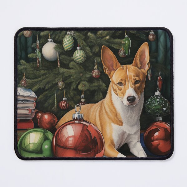 Item preview, Christmas Basenji designed and sold by Samuelsboro.