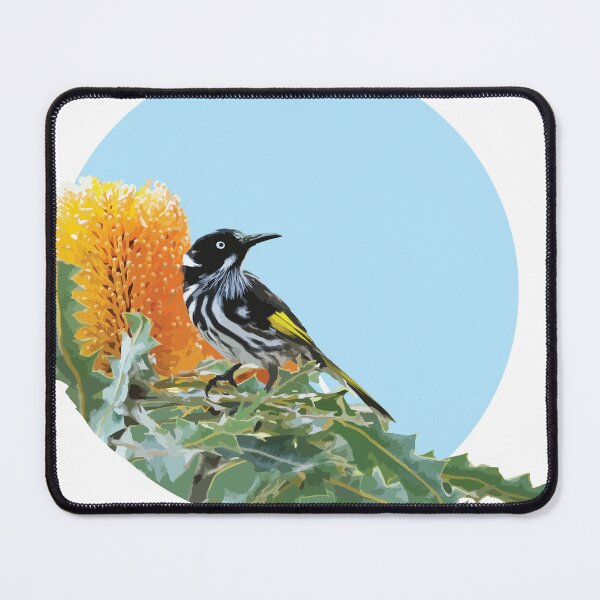 Item preview, New Holland Honeyeater on Banksia designed and sold by Blepo78.