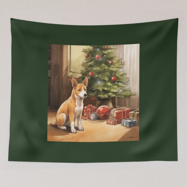 Item preview, Christmas Basenji (Design 2) designed and sold by Samuelsboro.