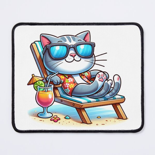 Item preview, Cat on holiday designed and sold by NTKSHOP11.