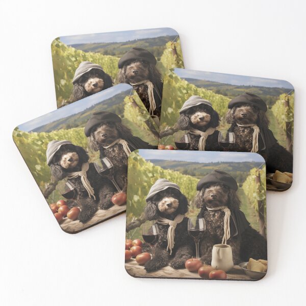 Item preview, Barbet Dogs at a French Winery designed and sold by Samuelsboro.