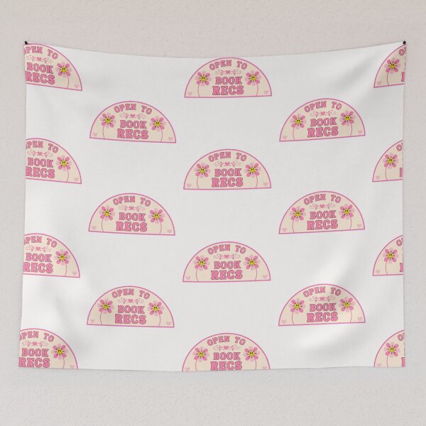 Item preview, open to book recs for book lovers and bookish kindle girlies in aesthetic pink designed and sold by  The Midnight Library - Book Lover Gifts & Kindle Accessories.