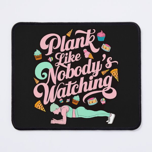 Item preview, ''Plank Like Nobody's Watching'' Cute Humor Funny Sarcastic Gym T-Shirt designed and sold by Witty Shirts.