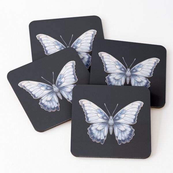 Item preview, Anime-Style White and Blue Milk Butterfly designed and sold by PTDigitalDesign.