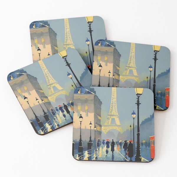 Item preview, Rainy Night in  Paris: Eiffel Tower Street View ….By Carraann  designed and sold by CARRAANN.