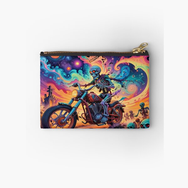 Item preview, Psychedelic Skeleton Biker - Grave Yard Afterlife designed and sold by JakesRWild.