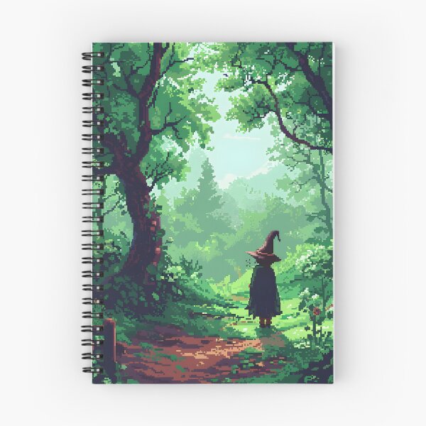 Item preview, Little witch in the forest PIXEL ART designed and sold by HappyStickBike.
