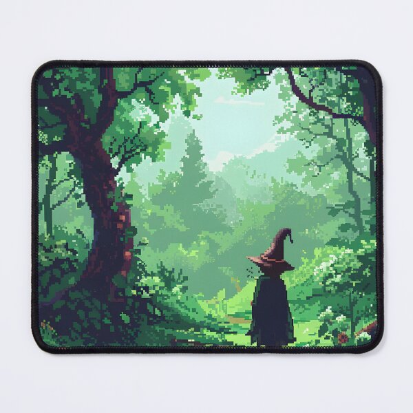 Item preview, Little witch in the forest PIXEL ART designed and sold by HappyStickBike.