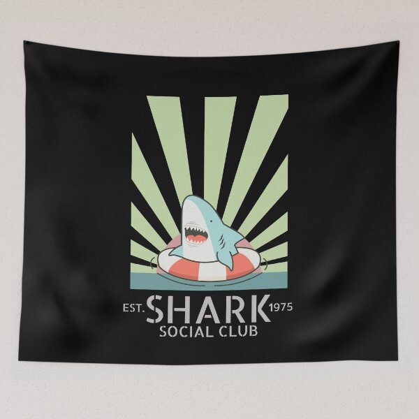 Item preview, Shark Social Club Animal Shark Lover Retro designed and sold by SunfullyYours.