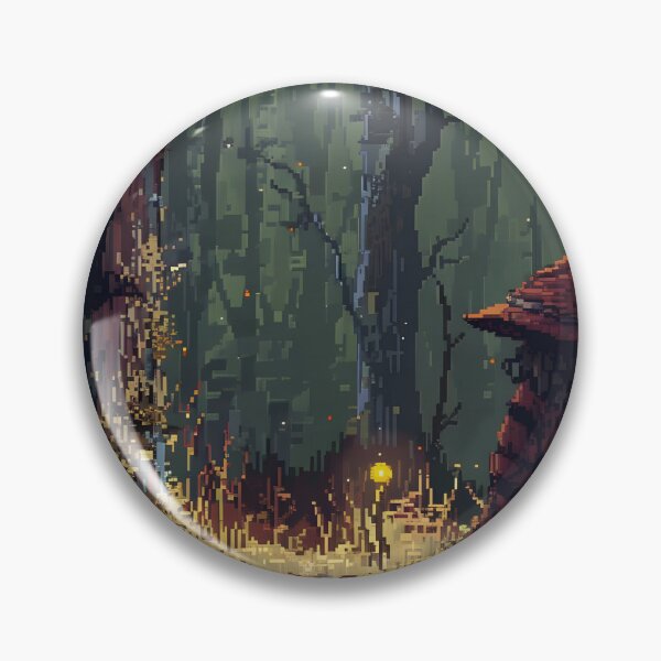 Item preview, Little witch in magic forest PIXEL ART designed and sold by HappyStickBike.