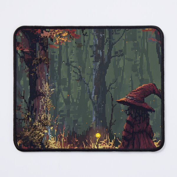 Item preview, Little witch in magic forest PIXEL ART designed and sold by HappyStickBike.