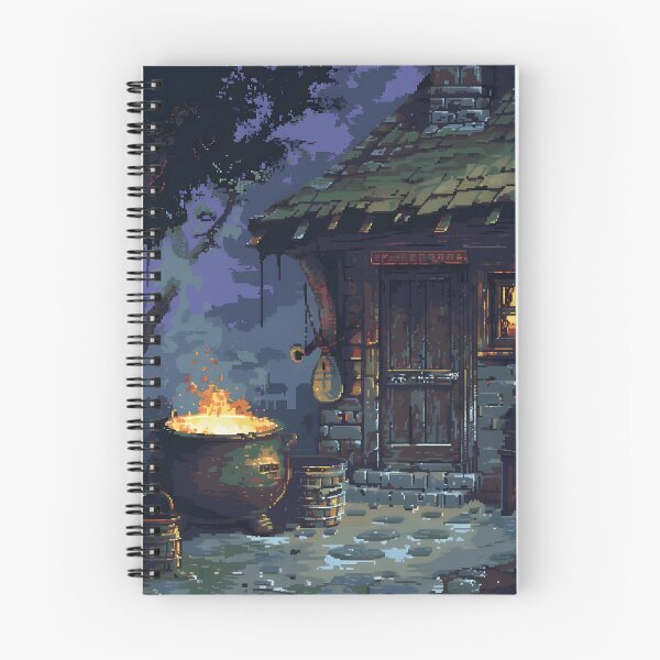 Item preview, A small witch's cottage in the middle of the forest PIXEL ART designed and sold by HappyStickBike.