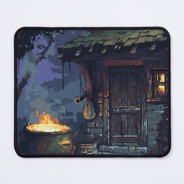 Item preview, A small witch's cottage in the middle of the forest PIXEL ART designed and sold by HappyStickBike.