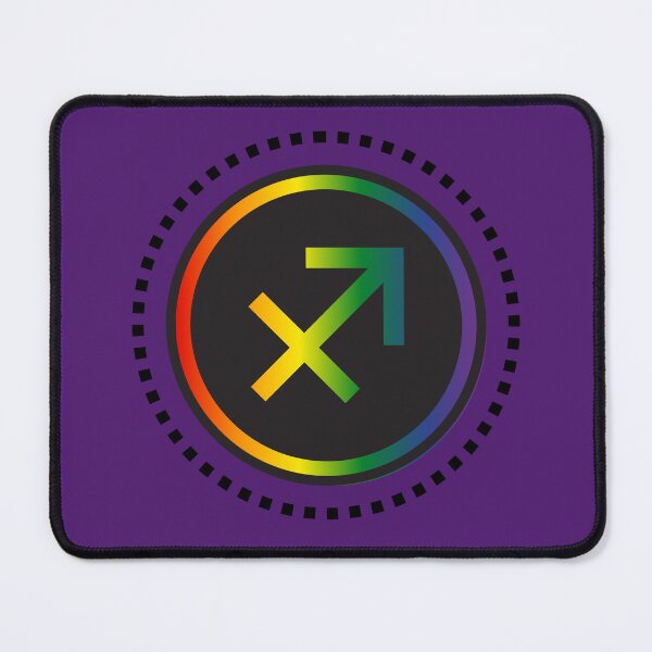 Item preview, Sagittarius Star Sign Graphic LGBTQ, Sagittarius Symbol graphic with rainbow background, Horoscope Unisex T-shirt, LGBTQ Astrology tees gift ideas, Astrology tees, designed and sold by PrideBeProud.