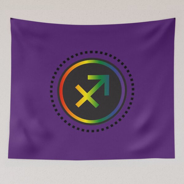 Item preview, Sagittarius Star Sign Graphic LGBTQ, Sagittarius Symbol graphic with rainbow background, Horoscope Unisex T-shirt, LGBTQ Astrology tees gift ideas, Astrology tees,  designed and sold by PrideBeProud.