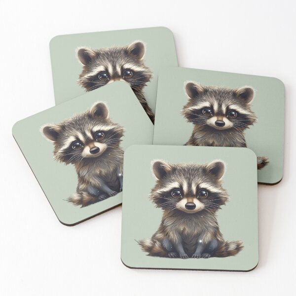 Item preview, Cute Baby Racoon Under the Night Sky Wildlife Animals designed and sold by CarpanaBay.