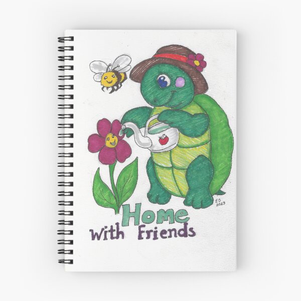 Item preview, Tortuga en casa con amigos designed and sold by DarkRubyMoon.