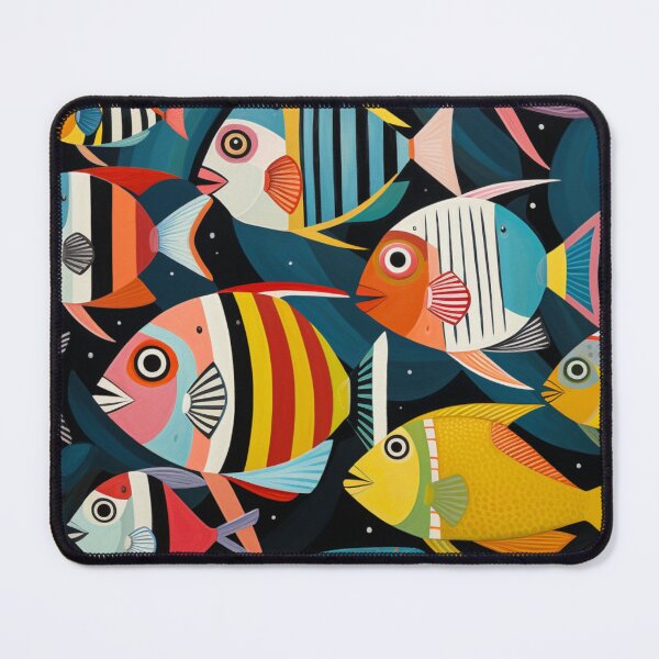 Item preview, Shoal of Multicoloured Fish designed and sold by whitecat23.