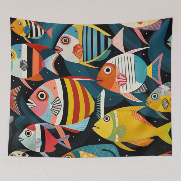 Item preview, Shoal of Multicoloured Fish designed and sold by whitecat23.