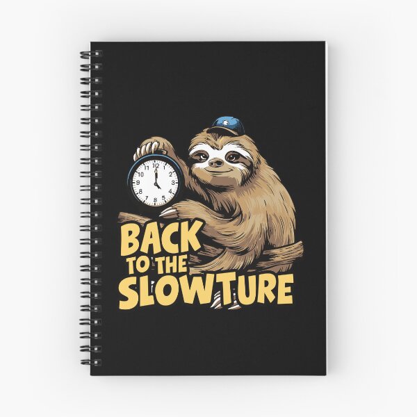 Item preview, Funny Sloth in Cap Holding Clock "Back to the Slowture" designed and sold by BNCH44.