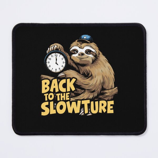 Item preview, Funny Sloth in Cap Holding Clock "Back to the Slowture" designed and sold by BNCH44.