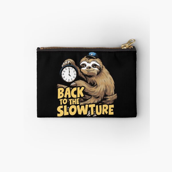 Item preview, Funny Sloth in Cap Holding Clock "Back to the Slowture" designed and sold by BNCH44.