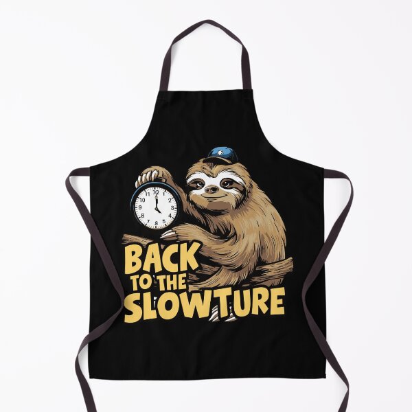 Item preview, Funny Sloth in Cap Holding Clock "Back to the Slowture" designed and sold by BNCH44.
