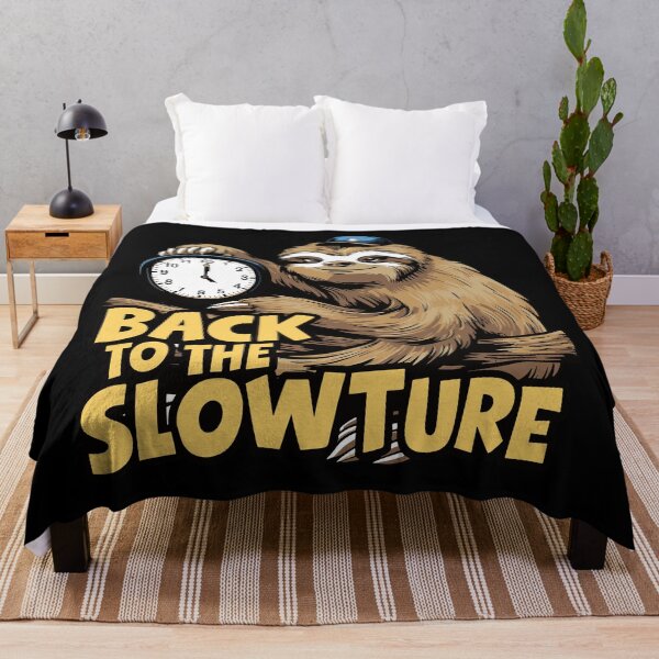 Item preview, Funny Sloth in Cap Holding Clock "Back to the Slowture" designed and sold by BNCH44.
