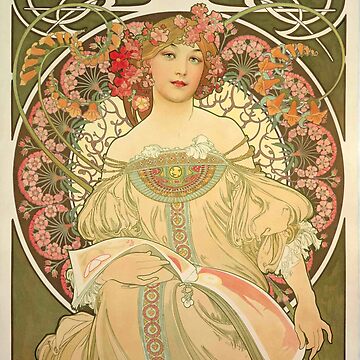 Artwork thumbnail, 'Obraz' by Alphonse Mucha (Reproduction) by Classic Visions Gallery