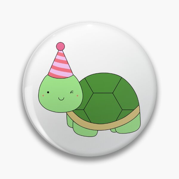 Item preview, Cute winking turtle with birthday hat designed and sold by PanyaCreative.